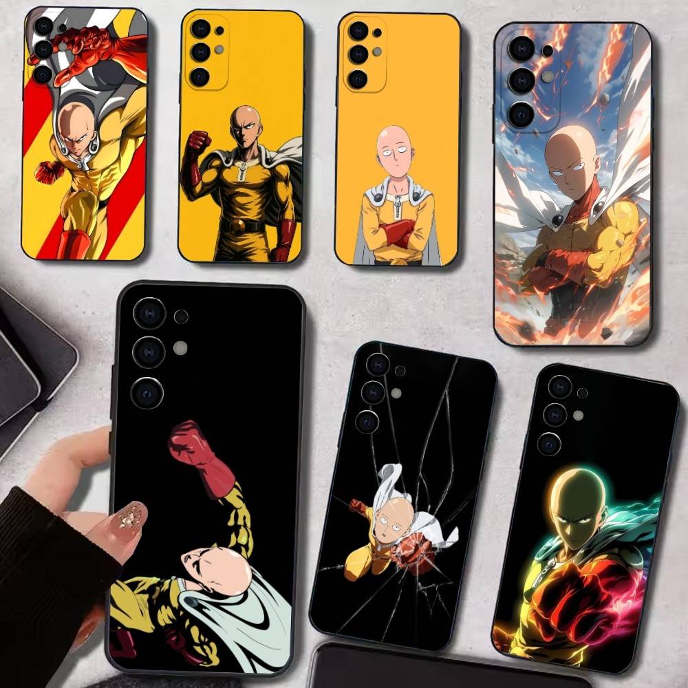One P-Punch Anime S-Saitama M-Man Phone Case Silicone Soft For Samsung S25,S24,S21,S22,S23,S30,Ultra,S20,Plus,Fe,Lite