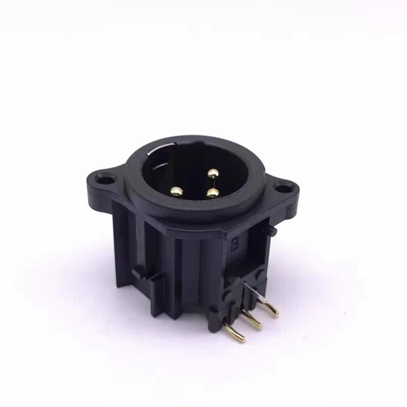 5/20/100PCS 3Pins XLR Connector Black Plastic Male/Female Connector XLR Jack Socket Speaker Plug with PUSH Button Plug Connectors 4