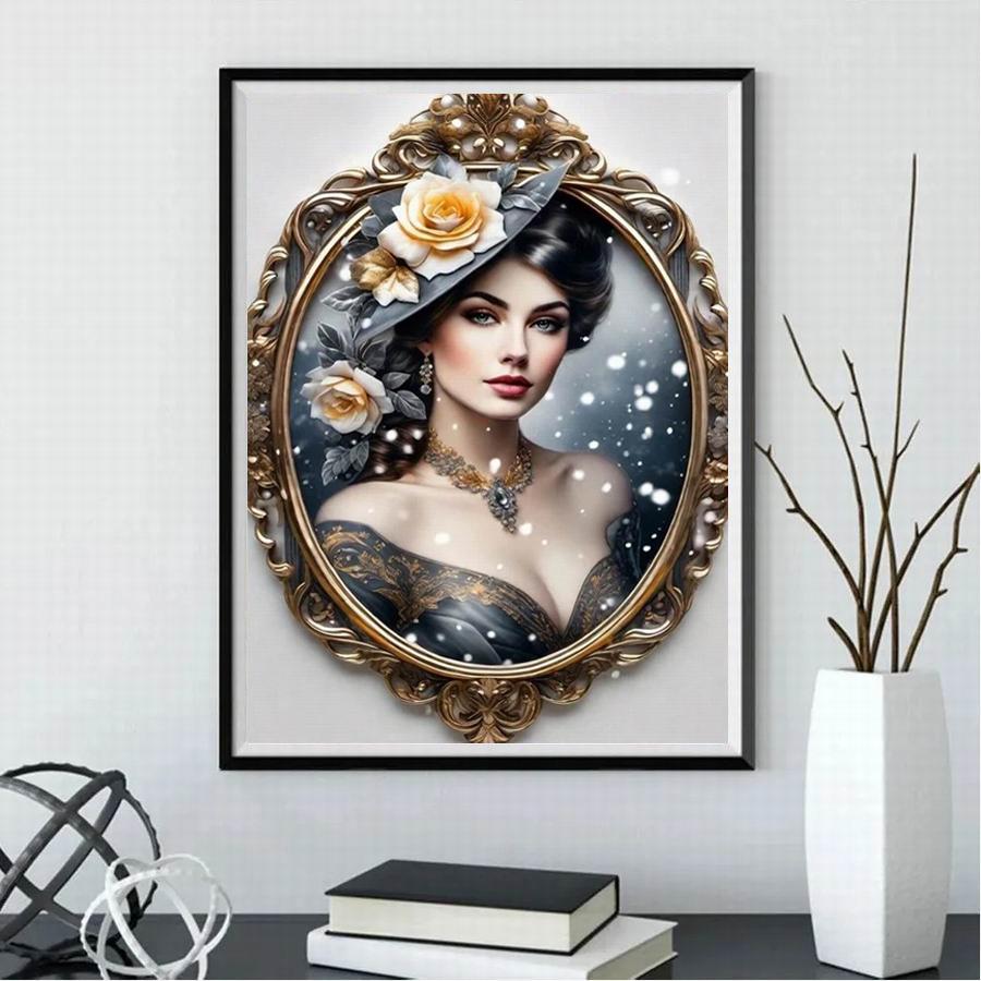 Diamond Painting New Collection 2024 Elegant and Noble Woman Diy Full Square Round Drill Rhinestone Embroidery Girl Mosaic Cross Stitch Kits