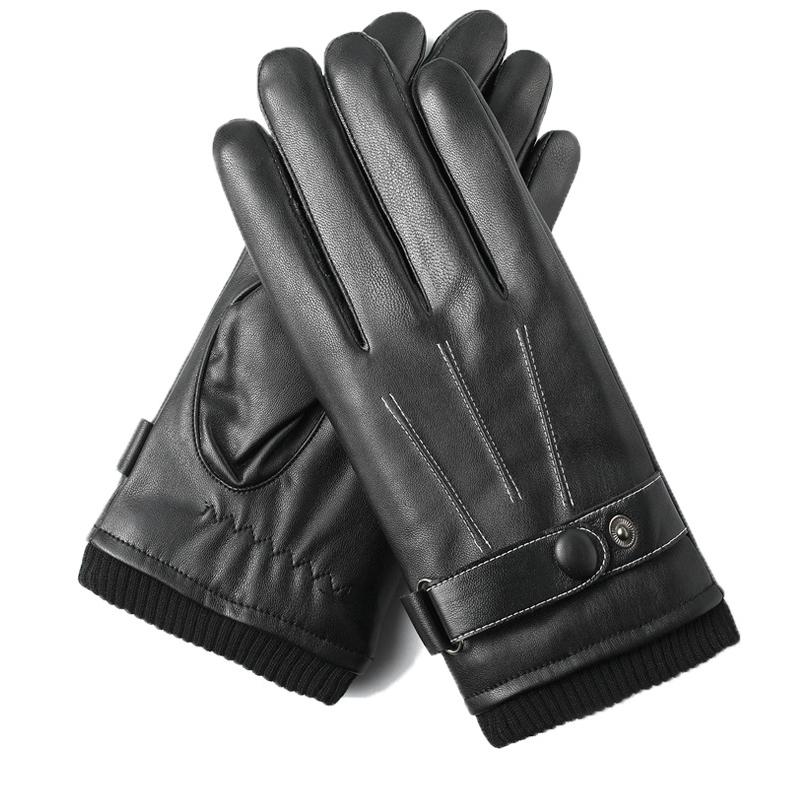 ПУ кожа зима осень вождение сохраняют тепло перчатки тактические перчатки черный уличный спорт уличные варежки