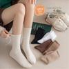 Однотонные женские носки средней длины в японском стиле для весны, осени и зимы