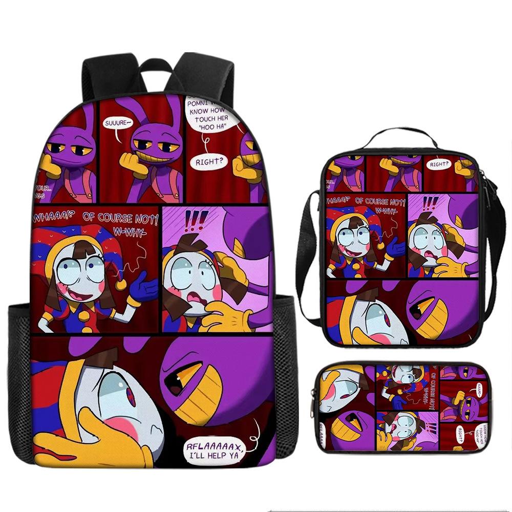 Мультяшный аниме-рюкзак «Сюрприз Цирк» — легкий, вместительный, водонепроницаемый.