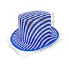 Magicians Style Stripe Top Hat In With Metallic Finish For Costume Party Stage Performances Fashion Accessory