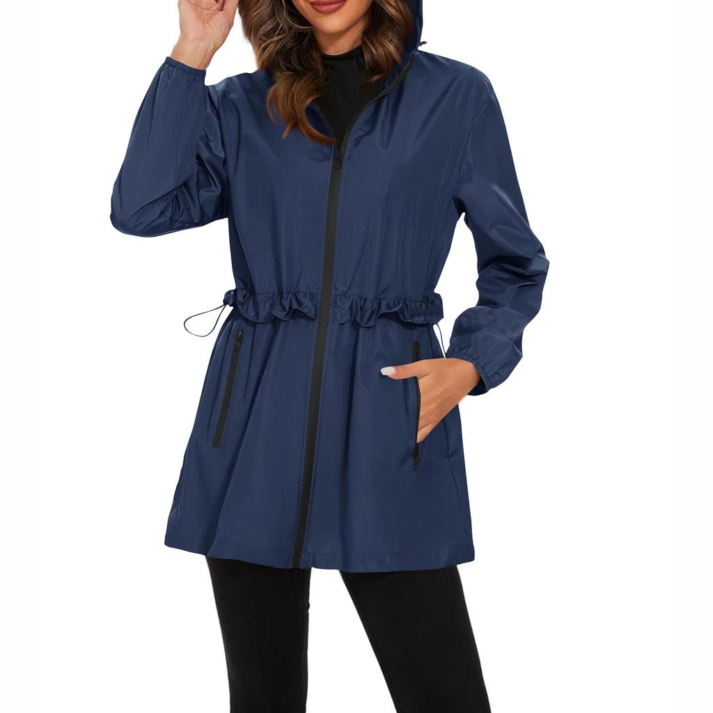 Женский плащ с капюшоном, походный костюм для занятий спортом на открытом воздухе, ветрозащитная куртка, водонепроницаемая куртка, топ