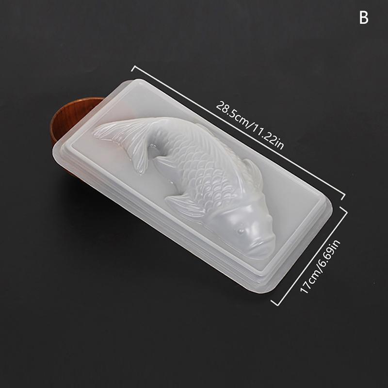 Форма для рыбы 3D форма рыбы кои пластиковая форма для торта, шоколадного желе, формы для выпечки мыла