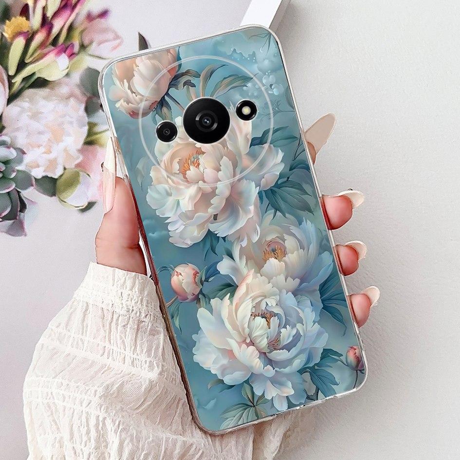 Case For Xiaomi Redmi A3 A3x Phone Cover New Stylish Flower Girls Pattern Soft Silicone Back Funda For Xiaomi Poco C61 C 61 Capa