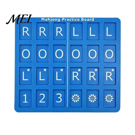 Mahjong Strategy Practice Tool 1/4Pcs 3D Printed Board, Solo Trainer with RLO Charleston Guide & 24 Slots, American Training Aid for Beginners Board