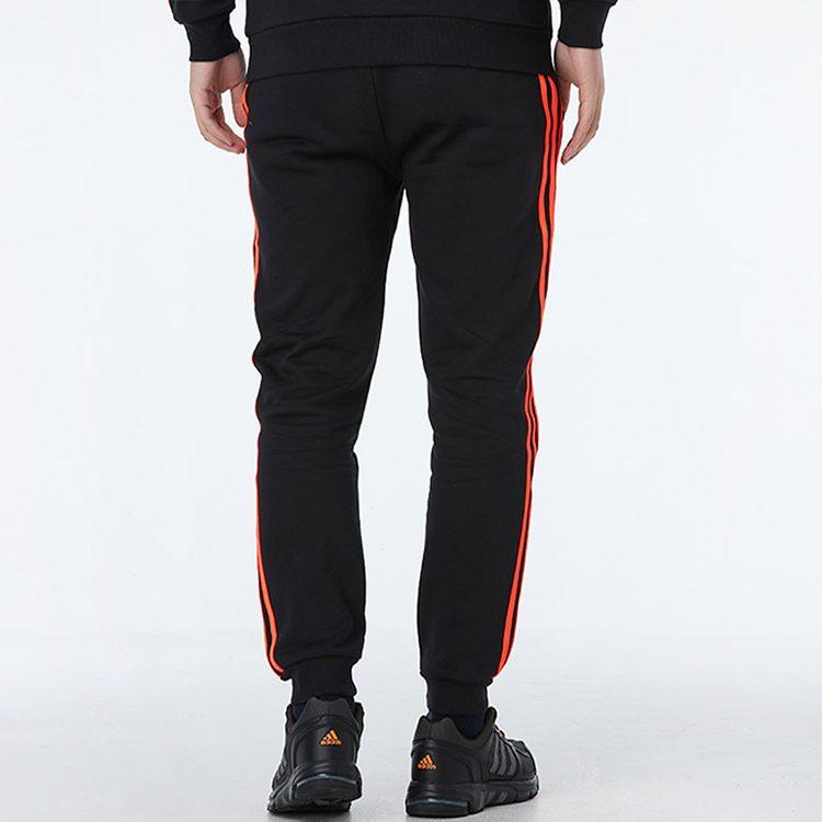 Adidas Knitted Sweatpants Men's Black Moderate Cuffed Pants GM2348