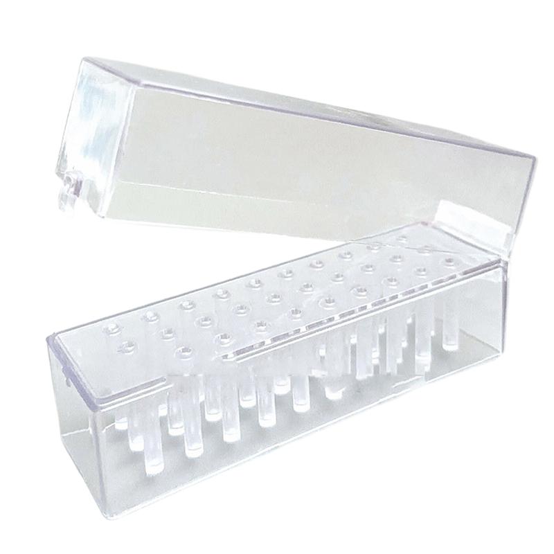 30 Holes Nail Drill Bits Storage Box Nail Grinding Head Holder Stand Display Container Milling Cutter Manicure Organizer Stand