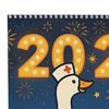Nurse Goose Wall Calendar 2026 12-Month Themed Design Daily Events Organizer Coil Binding Thick Paper Desk Calendar for Daily Planning