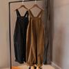 Hong Kong Style Retro Plus Size Overalls Overalls Female Students Loose Spring and Summer One-piece Wide-leg Pants Trend