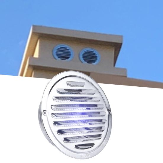 Вентиляционная крышка, водонепроницаемая, с гладкими краями, многофункциональная круглая жалюзи из нержавеющей стали, настенная вентиляционная решетка, крышка для дома, ресторана, рынка