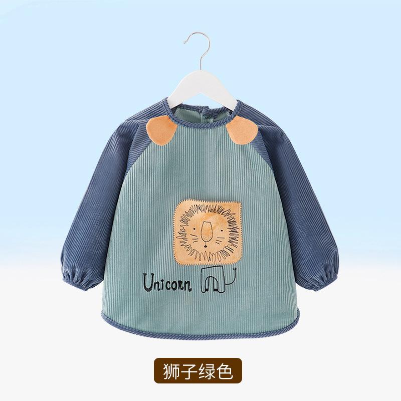 Waterproof Baby Long Sleeve Bib Apron Anti-dirty Toddler Eating Reverse Wear Smock Kids Feeding Coverall for Boys Girls Autumn Winter