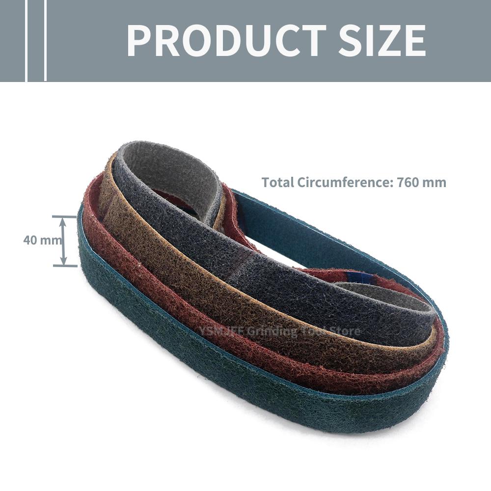 1PC 760*40mm Nylon Abrasive Sanding Belt 150-600 Grit, Non Woven Abrasive Belt for Polishing Metal Striping Deburring