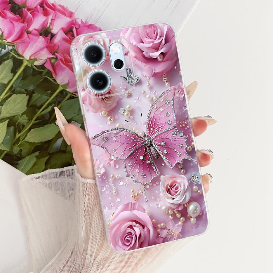 Чехол для Oppo Reno 14 Pro Чехол Reno14 F 5G с рисунком из разноцветных цветов Мягкий тонкий чехол для телефона Для Oppo Reno 14F Reno14 FS Pro Fundas