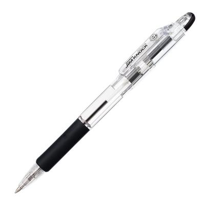 ZEBRA Ручка шариковая масляная Jim Knock 0,7" Черная Упаковка 10 шт. B-KRB-100-BK