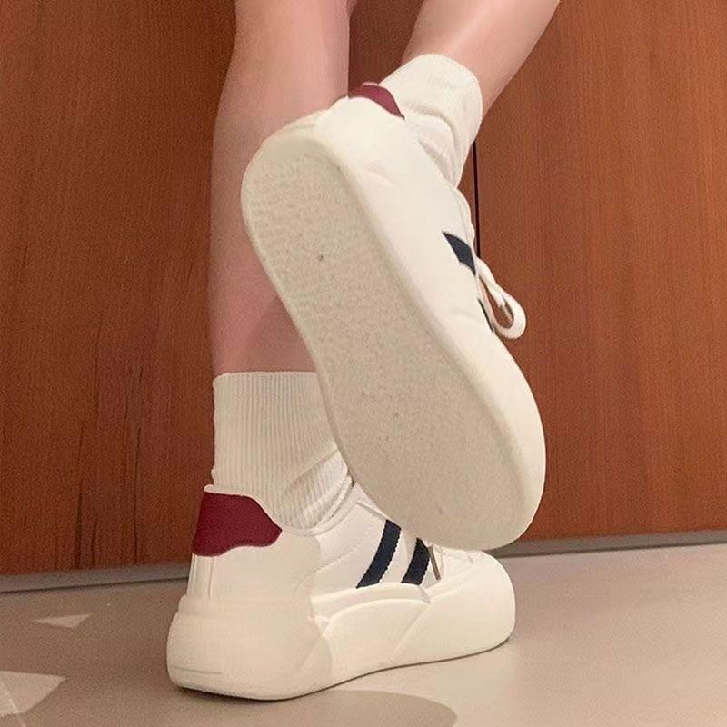 Высококачественные туфли на платформе, женские, ретро, шикарные, нишевые, модные, взрывные, универсальные, уродливые, милые, с большой головой, белые туфли