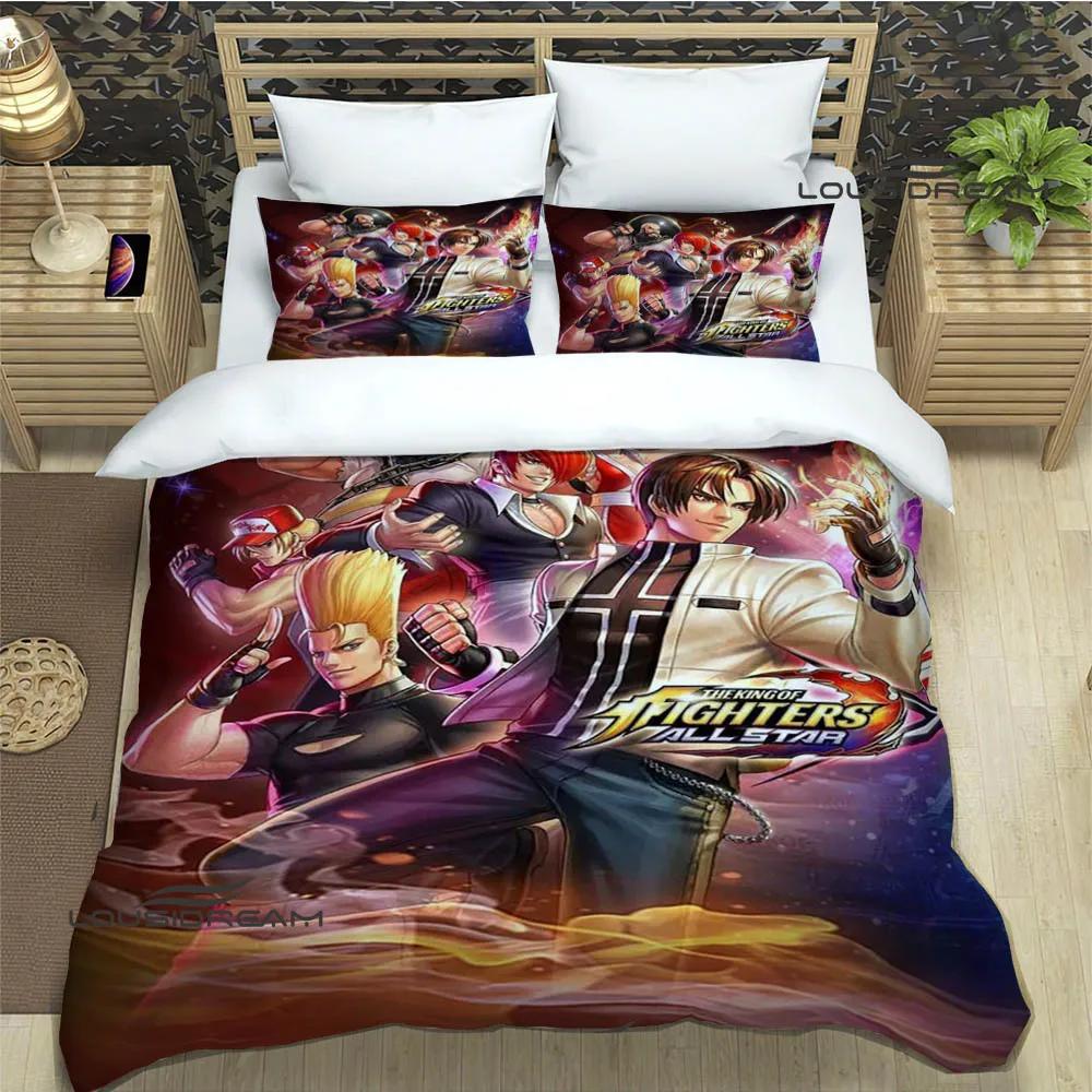 3D игра KOF Мультяшные комплекты постельного белья изысканный набор постельных принадлежностей пододеяльник комплект одеяло комплект постельного белья роскошный подарок на день рождения