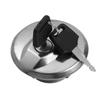 ACROPIX Gas Tank Cover Lock Fuel Tank Cap with Motorcycle Key Fits Suzuki GZ250 3pcs Silver Tone