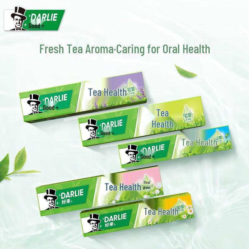 Darlie Tea Care Зеленый чай Лунцзин Зубная паста 140г x2 с 2 зубными щетками