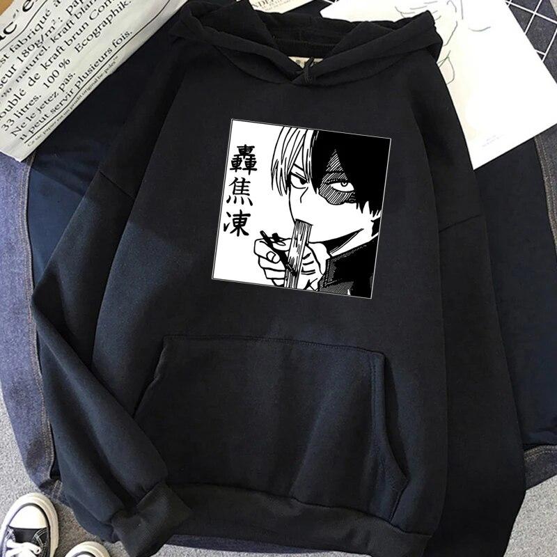 Толстовки с капюшоном из японского аниме «Мой герой Академии» унисекс Kawaii Shoto Todoroki уличная одежда с графикой унисекс толстовки Harajuku Dabi мужские унисекс