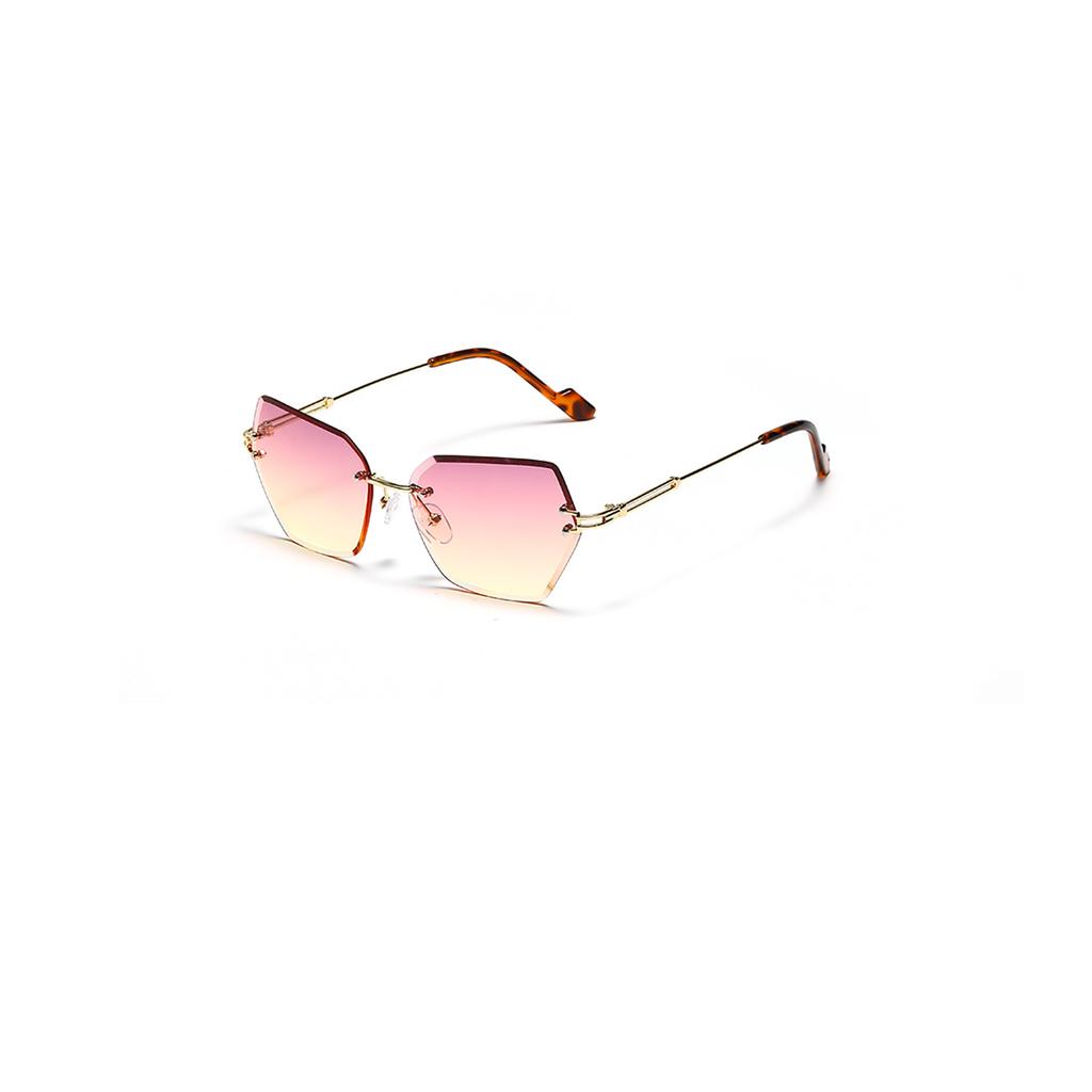 Большие очки в оправе, многоугольные, без оправы, ретро-солнцезащитные очки с бриллиантами, женские, классические, простые, Ins, солнцезащитные очки для мужчин