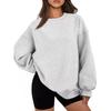 European and American Solid Color Loose Hoodie, Round Neck Top - New Autumn/Winter Style