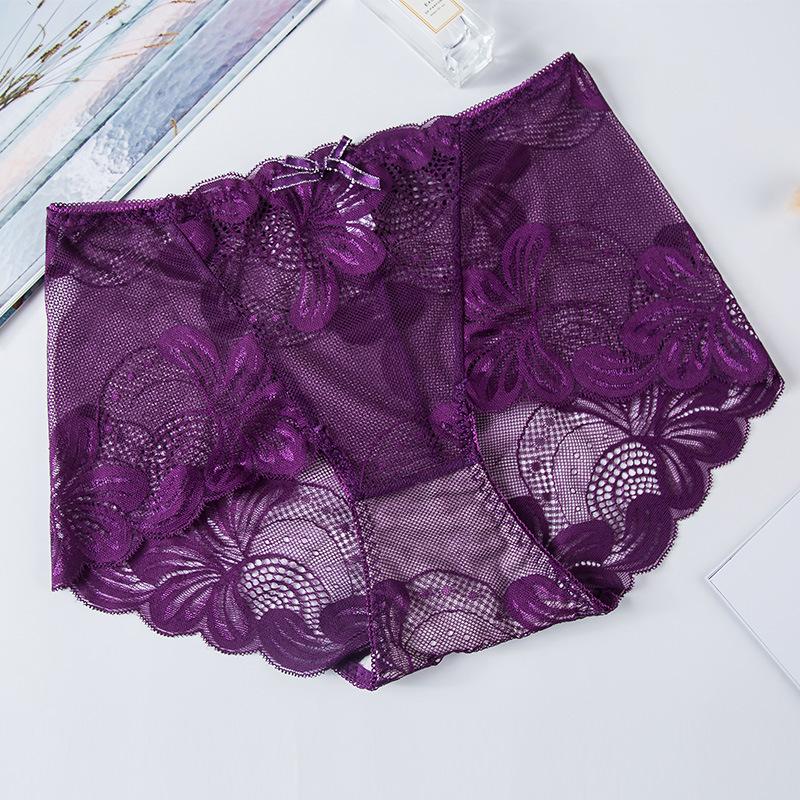 Large Size M-3XL Modal Panties High Waist Women Sexy Lace Underpants Female Briefs Underwear 11 Colors
