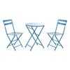 DKD Home Decor-Table Set with 2 Chairs DKD Home Decor MB-166634 Blue 80 Cm 60 X 60 X 70 Cm (3pcs)