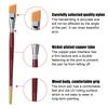 7PCS Short Handle Build Angled Nylon Bristle Brushes Acrylic Painting Brushes  Gouache Coloring