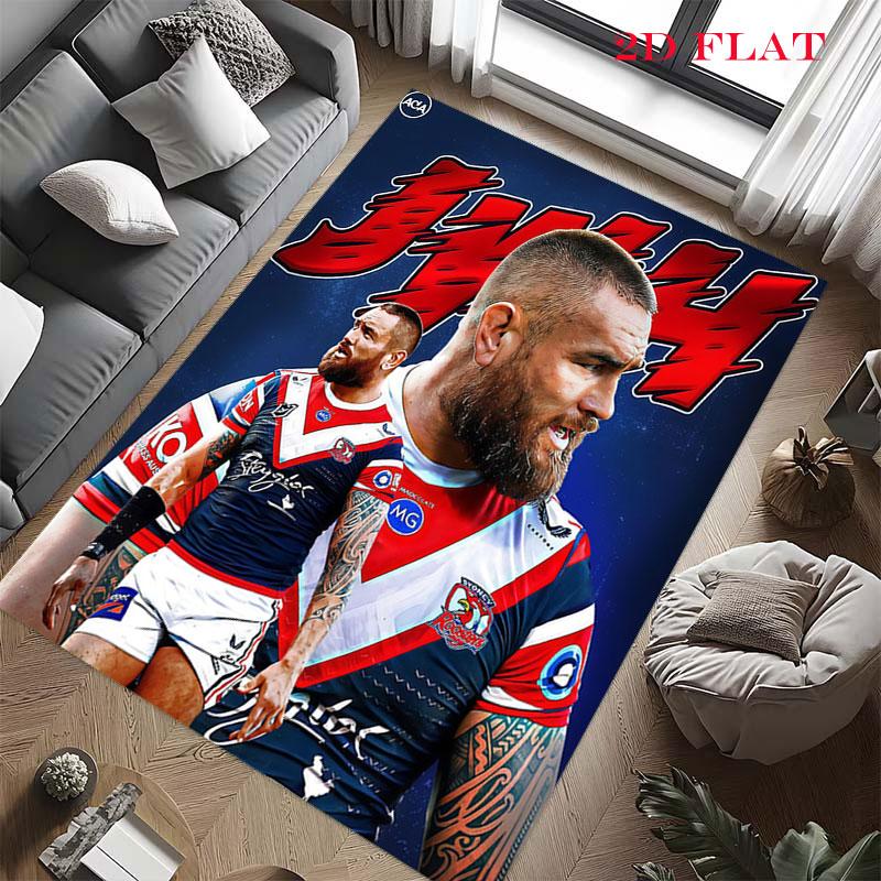 Sydney Roosters Champions Carpet Rug for Living Room Bedroom Home Sofa Decoration,Kids play Nonslip Floor Mat