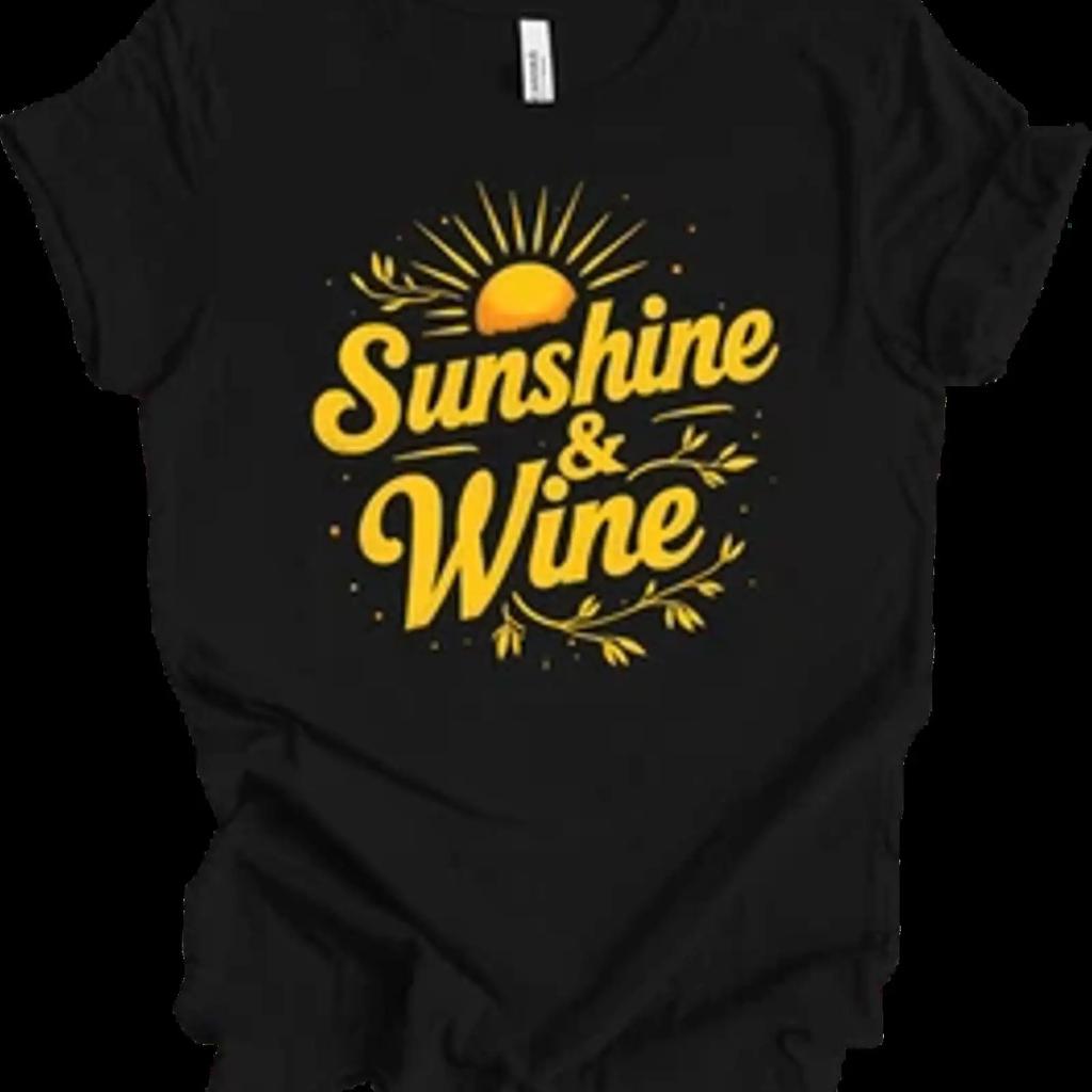 Sunshine And Wine Retro Design Summer Vibes Vintage Drinking T Shirt Vintage Stylish Streetwear Breathable Stretched
