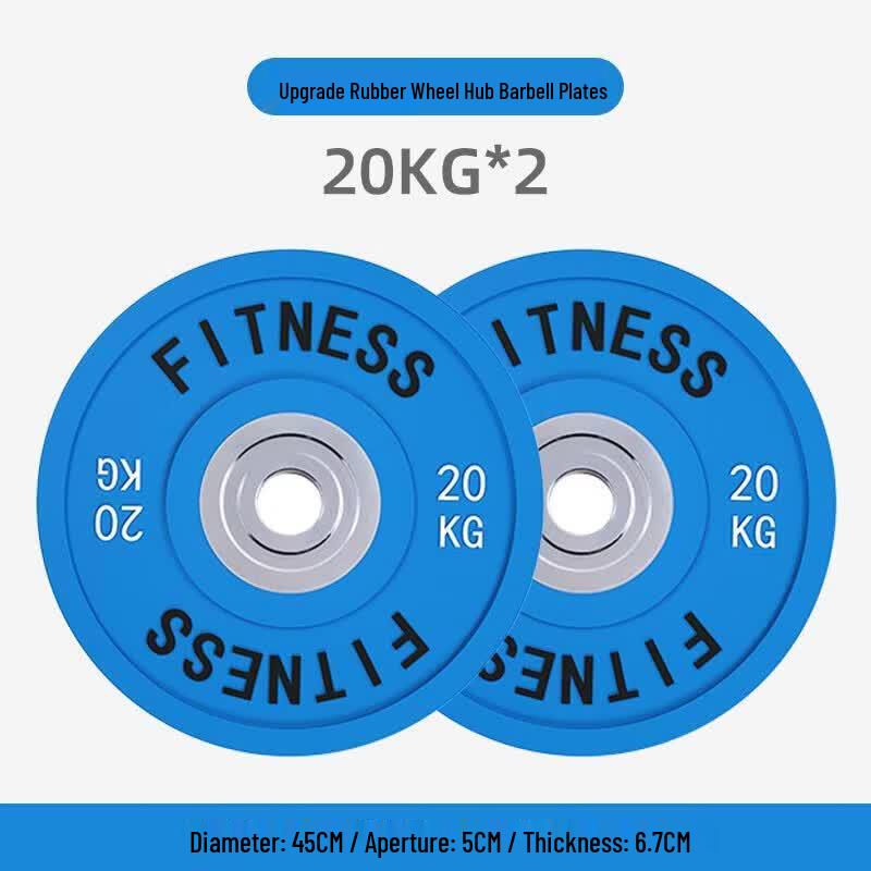 Rubber-Coated Barbell Plate Set