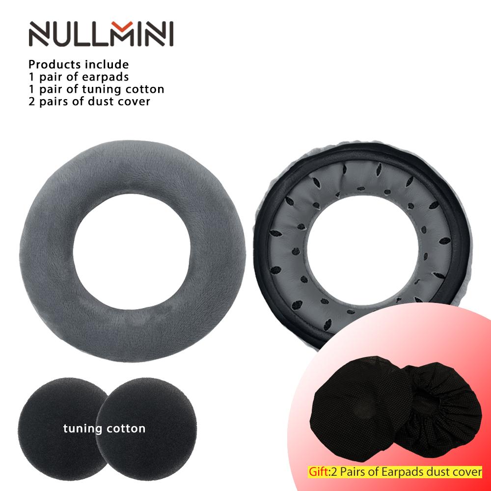 NullMini Replacement Velvet Earpads Upgrade Headband for Beyerdynamic MMX300 Headphones Black Gray Earmuffs