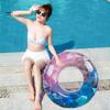 Новинка с ручкой-упором, гладкий круг для плавания для взрослых с геометрическим рисунком в виде треугольника, принадлежности для бассейна