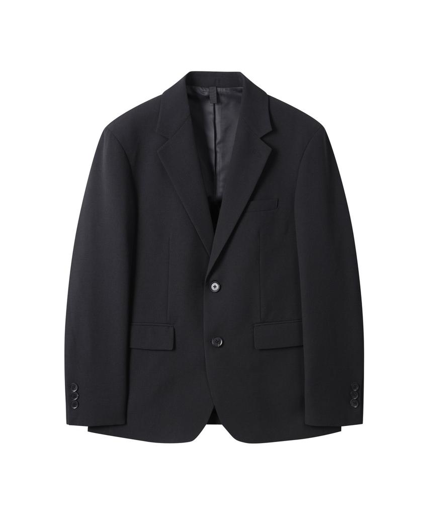 Customellow Black Slim Fit Summer Setup Jacket C9Jam25401Bkx