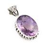 Подвеска из натурального розового аметиста из стерлингового серебра 925 пробы 1,1 дюйма P6y90