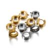 10pcs/lot Stainless Steel Gold Punk Huggie Earring Hooks Ear Post Findings Round Smooth Circle Hoop Earrings Jewelry Accessories