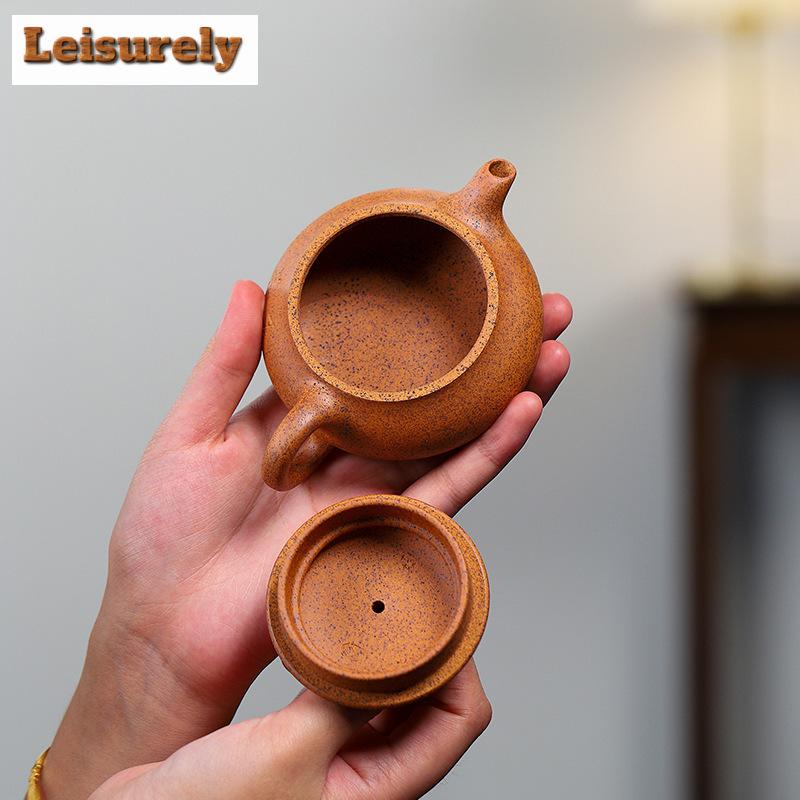 100 мл изысканный чайник из фиолетовой глины Исин, резной горшок ручной работы, раздел «Необработанная руда», глиняный чайник, чайный сервиз «Цзыша», коллекция, ремесло