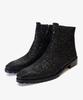 Joenshoe Glitter Side Zipper Boots Black