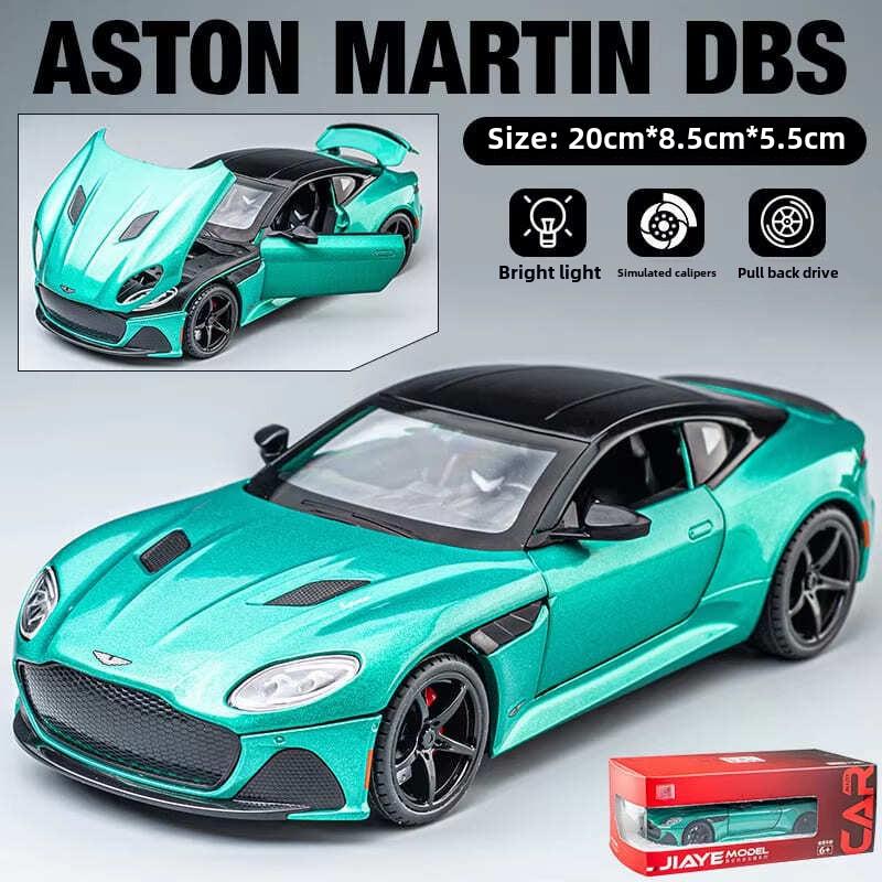 Diecast 1:24 Alloy Model Car Miniature Martin DBS Supercar Children Collectible Birthday Gift Metal Vehicle Boys Gift Hot Selling Toys