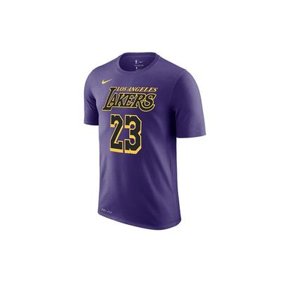 Баскетбольная спортивная футболка с коротким рукавом LeBron James 23 Фиолетовая Мужская AO0895-551