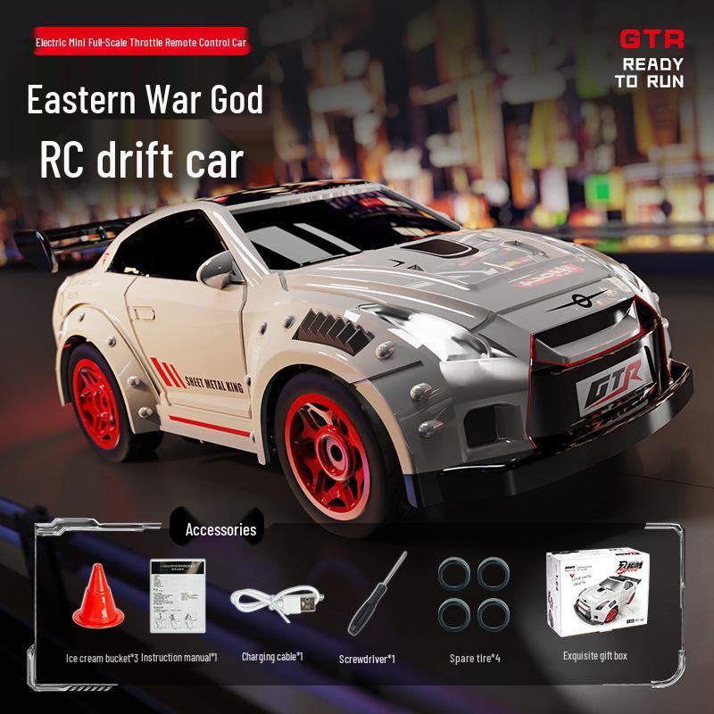 AE86 1:64 Mini Remote Control Drift Car with Lights - Nostalgic Electric Toy Gift for Kids