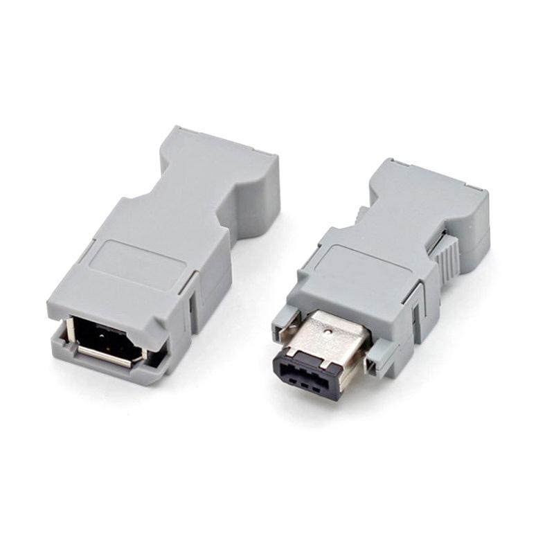 1 шт. гнездовой разъем 6-контактный Firewire IEEE 1394 для Yaskawa для серводвигателя Panasonic энкодер 6P Sm-6E штекер энкодера