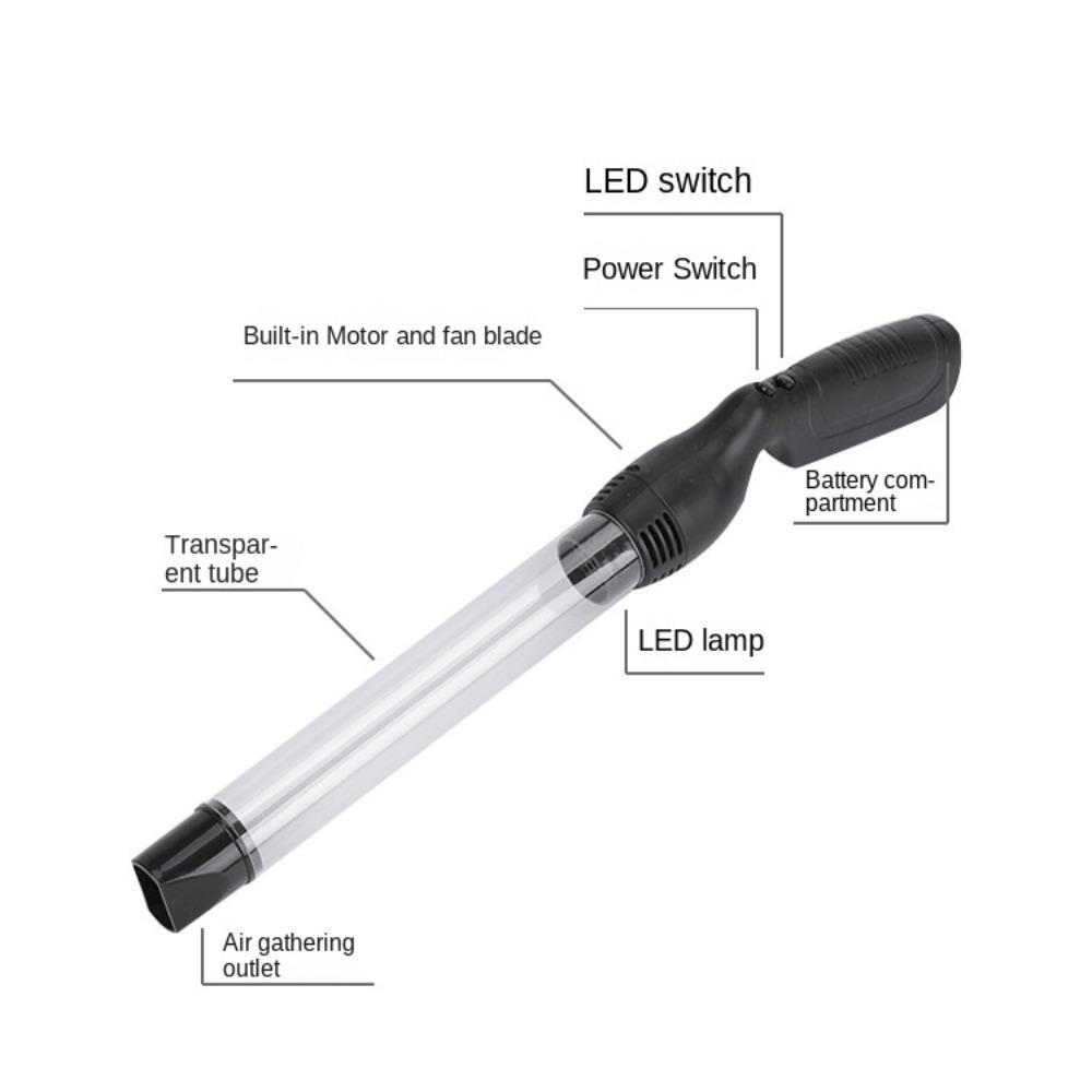 Электронный с LED-подсветкой Ловец вредителей Присоска Захват Гусеница Насекомое Всасывающее устройство Пылесос для насекомых