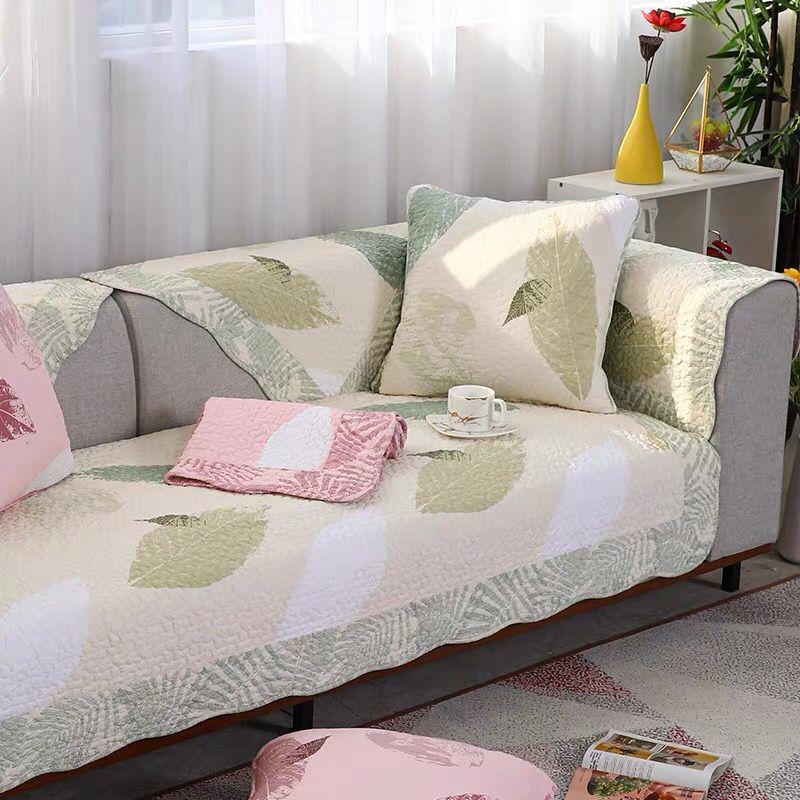 Новая пасторальная подушка в корейском стиле, моющаяся хлопковая лоскутная подушка для дивана, универсальный моющийся стеганый чехол для дивана на четыре сезона