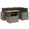 VidaXL Salon de Jardin avec Coussins 5 pcs, Canapés de Terrasse, Ensemble de Meubles de Patio, Mobilier d'Extérieur, Gris 3271298
