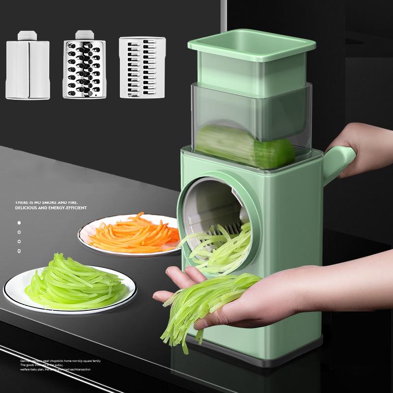 Спиральная овощерезка, лезвие из нержавеющей стали, ручная терка-мандолина для овощей, кухонные гаджеты и аксессуары, инструменты