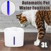 3L Automatic Pet Cat Water Fountain Dispenser USB LED Ultra Quiet Dog Drinking Bowl Drinker Feeder Bowl Pet Drinking