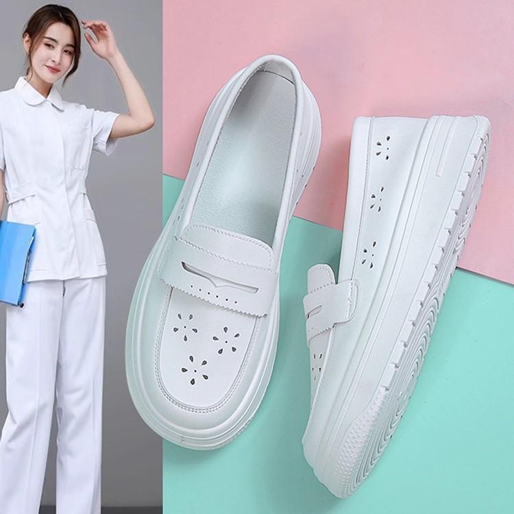 Height-increasing Medical Special Shoes Nurse Shoes Women's Soft Soles Light and Breathable Thick Soles Not Tired of Foot Work One Pedal White Shoes